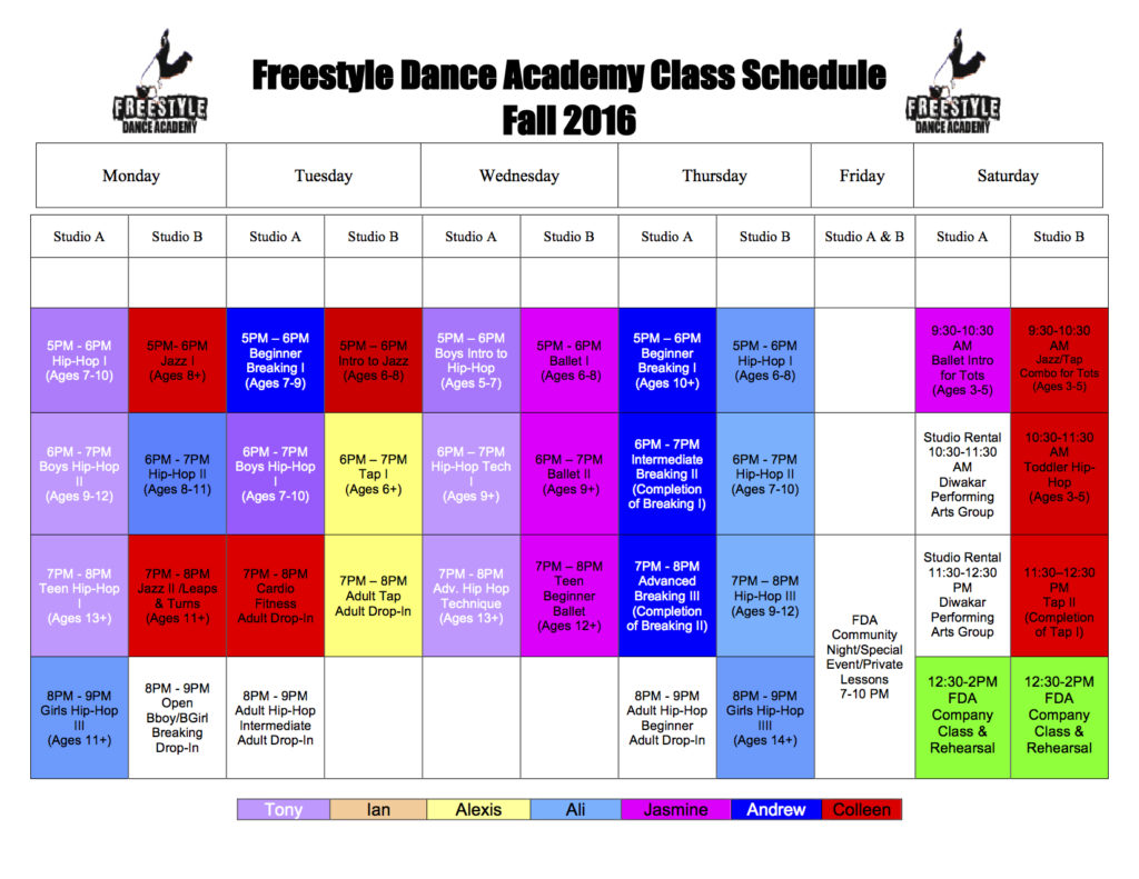 freestyle dance academy, dance, dancer, dance class, dance studio, kids, children, adults, hip-hop, jazz, tap, breakdancing, fitness, toddlers, ballet, dance schedule, Fall 2016, registration