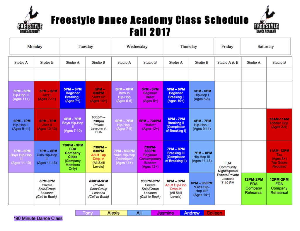 Fall 2017, dance, dance class, dance studio, dance lessons, dancer, Freestyle Dance Academy, hip-hop, breakdance, jazz, tap, ballet, modern, Best of Bucks, Warrington, Chalfont, Doylestown, Lansdale